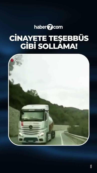 Viraja aldırmadan sollamaya &ccedil;ıktı!