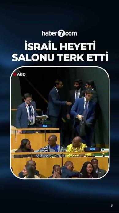 İsrail heyeti salonu terk etti!