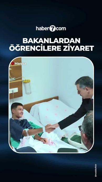 Bakanlardan yaralı &ouml;ğrencilere ziyaret