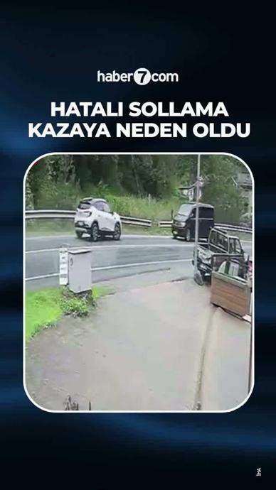 Hatalı sollama kazaya neden oldu
