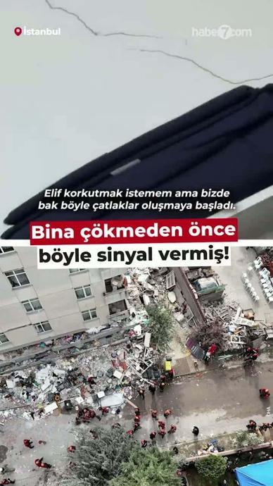 Bina &ccedil;&ouml;kmeden &ouml;nce b&ouml;yle sinyal vermiş!