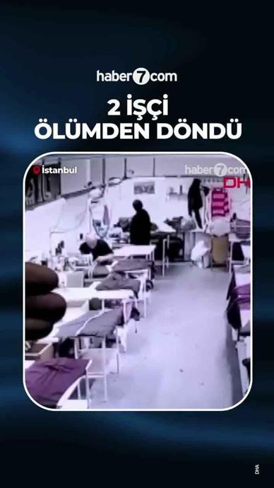 İki iş&ccedil;i molozlardan son anda kurtuldu