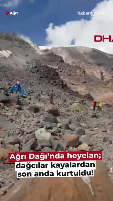Dağcılar kayalardan son anda kurtuldu!