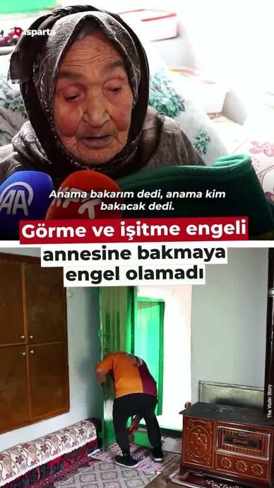 Engeli annesine bakmaya engel olamadı