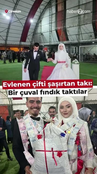 Evlenen &ccedil;ifti şaşırtan takı