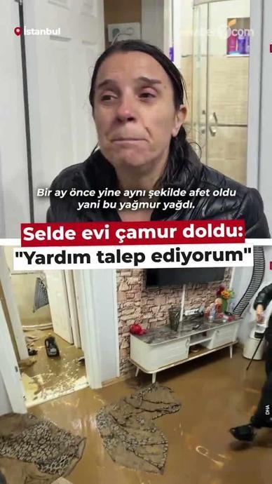 Su basan evi &ccedil;amur oldu: "Yardım talep ediyorum"