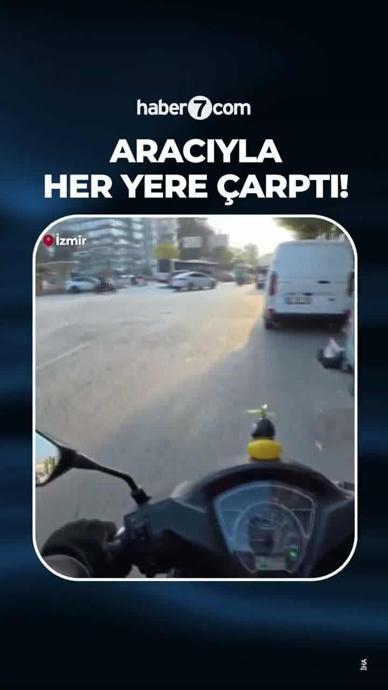 Aracıyla &ccedil;arpmadık yer bırakmadı!