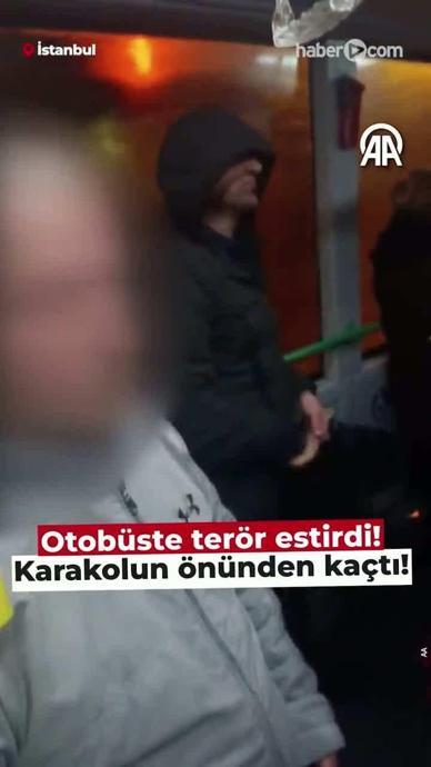 Otob&uuml;ste biber gazı sıktı!