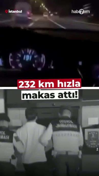 232 kilometre hızla makas attı!