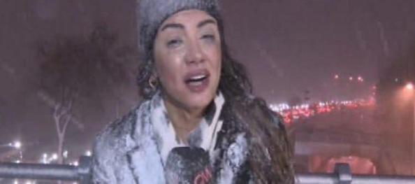 Muhabir karda yüz felci geçiriyordu!