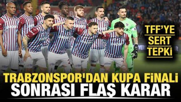 Trabzonspor'dan kupa finali sonrası flaş karar