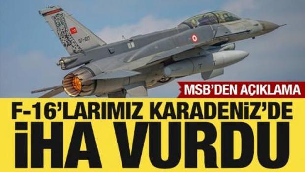 MSB: Hava sahamıza yaklaşan İHA vurularak d&uuml;ş&uuml;r&uuml;ld&uuml;