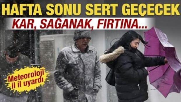 Meteoroloji 25 ili uyardı: Kuvvetli kar ve fırtına geliyor! Saatte 80 kilometreyi bulacak