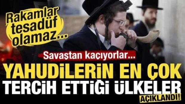 Ka&ccedil;ıyorlar! Yahudilerin en &ccedil;ok tercih ettiği &uuml;lkeler a&ccedil;ıklandı! 