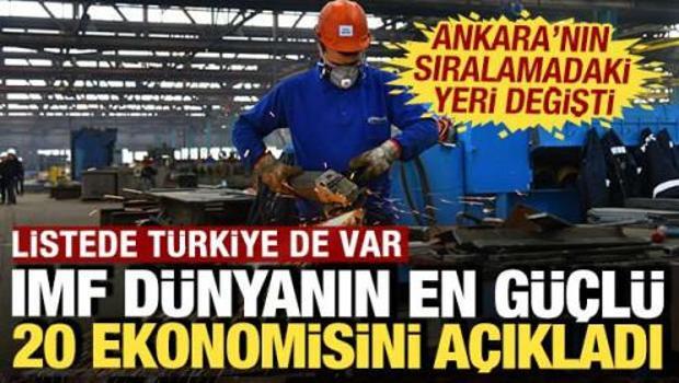 IMF en g&uuml;&ccedil;l&uuml; 20 ekonomiyi a&ccedil;ıkladı: Listede T&uuml;rkiye de var