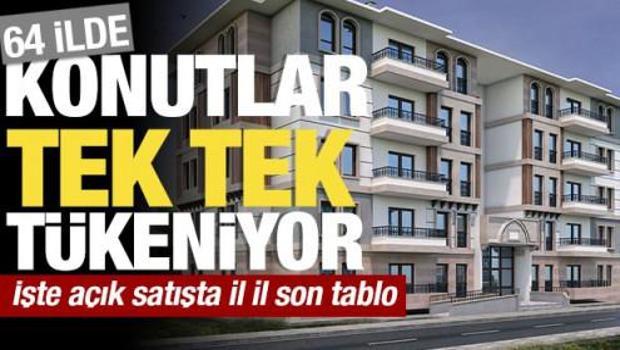 64 ilde 20 bin konut satışa a&ccedil;ıldı! İl il a&ccedil;ık satışta kalan konutlar...