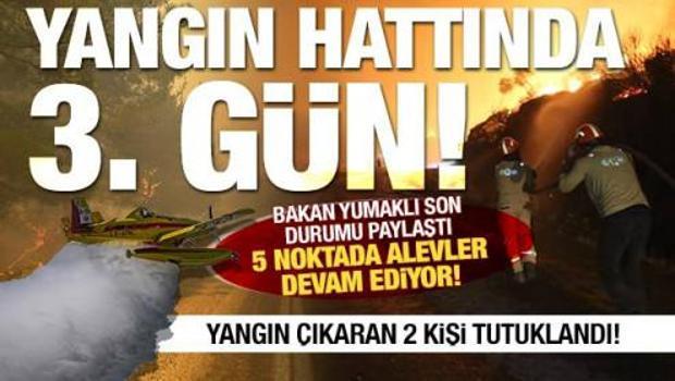 Orman yangınlarında 3. g&uuml;n! Mahalleler tahliye edildi, yaralılar var!
