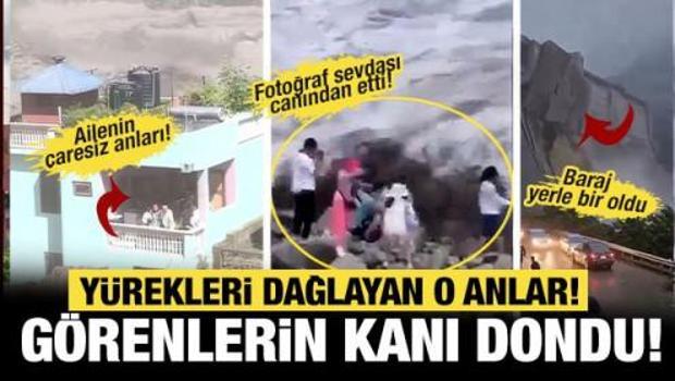 Nepal'de selin ortasında &ccedil;aresizce bekleyen ailenin zor anları