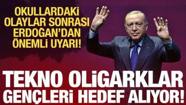Erdoğan'dan 'tekno oligark' uyarısı: Hedef kitleleri gen&ccedil;lerimiz