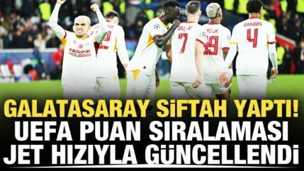 Galatasaray, Avrupa'da siftah yaptı! &Uuml;lke puan sıralaması g&uuml;ncellendi