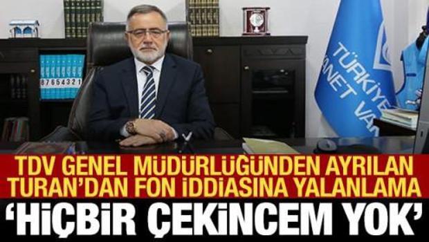 TDV Genel M&uuml;d&uuml;rl&uuml;ğ&uuml; g&ouml;revinden ayrılan İzani Turan'dan a&ccedil;ıklama: Hi&ccedil;bir &ccedil;ekincem yok